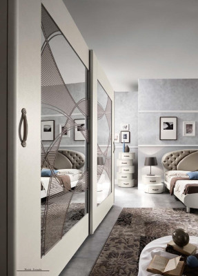 Armadio guardaroba di lusso con ante scorrevoli Armadio camera da letto  Armadi in legno Moderno