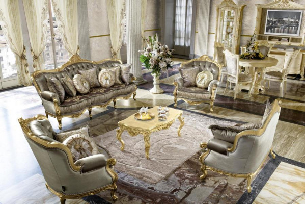 Mobili sedie Nuovo design Art déco Poltrona Tessuto Soggiorno Lounge Design di lusso