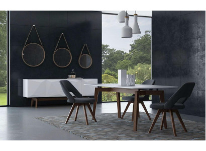 Set da pranzo di lusso Mobili tavolo da pranzo Sedie Credenza Mobili in legno massello  Set da pranzo di lusso Mobili tavolo da pranzo Sedie Credenza Mobili in legno massello