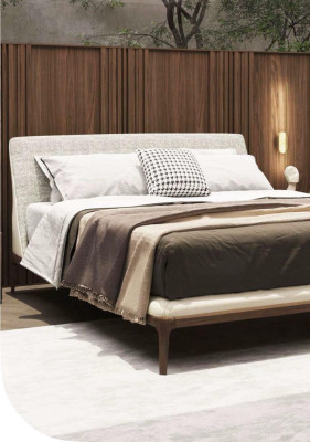 Marrone set da camera letto con letto 2 comodini matrimoniali 3 pezzi