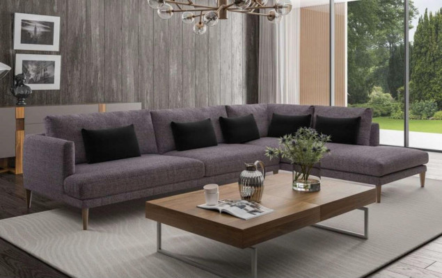 Soggiorno Divano Divani ad angolo Forma a L Mobili tessili Arredamento moderno