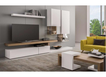 Mobili da parete bianchi Moderni pensili da appendere Mensole a muro Supporto TV Madia