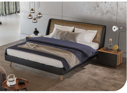 Camera da letto Set Letto 2x Comodino Mobili Completi Letti Noce Naturale