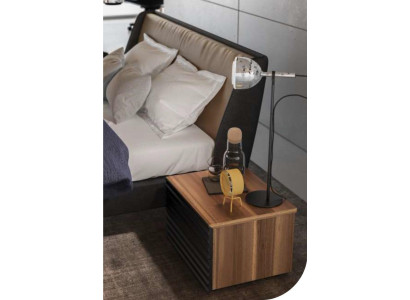 Camera da letto Set Letto 2x Comodino Mobili Completi Letti Noce Naturale