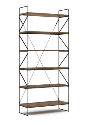 Mensola da parete, libreria moderna per soggiorno, scaffale design in legno.