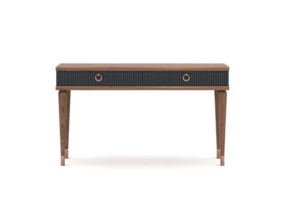 Modern console table with drawers in luxurious natural walnuts - Anthracite.