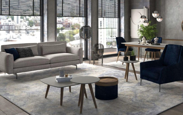 Poltrona relax blu moderna singola poltrona da soggiorno nuova
