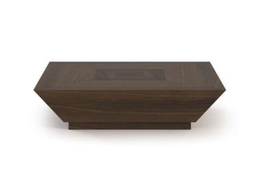 Tavolini rettangolari da salotto di lusso in legno di noce naturale.