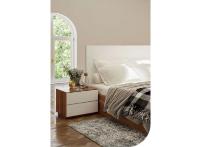 Comodino camera da letto marrone in legno massiccio moderno Nuovi mobili da camera da letto
