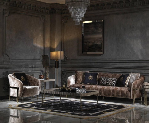 Sofà componibile tre posti sedia beige divano in tessuto divano tavolino