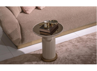 Chaiselongue Gruppo Divano Tavolini da Salotto Imbottiti Tessuto Moderni Set 3 Pezzi