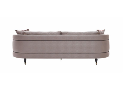 Divano in tessuto a quattro posti, divano a 4 posti in tessuto grigio moderno design.
