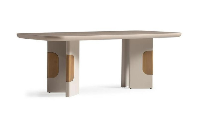 Tavolo da pranzo moderno in legno per angolo pranzo beige design della sala da pranzo