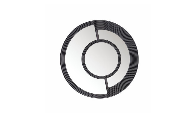 Specchio da parete rotondo specchio decorativo design moderno soggiorno nero