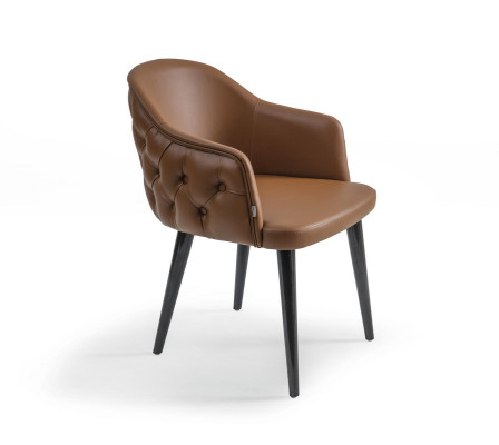 Sedia Chesterfield con braccioli Design per sala da pranzo Moderno Arredamento