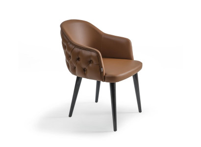 Sedia Chesterfield con braccioli Design per sala da pranzo Moderno Arredamento