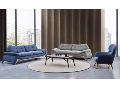 Moderno set di divani per soggiorno con divano a 3 posti e 3 posti, poltrona imbottita e set di divani.