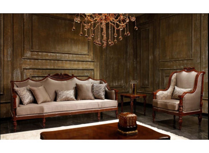 Classico set di divani per il soggiorno composto da 3 posti e 1 posti, designer 2 pezzi set nuovo.