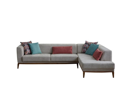 Sofà grigio a L struttura angolare soggiorno divani divani di lusso