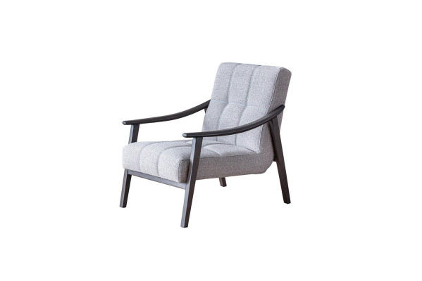 Designer Poltrona grigia Sala da soggiorno Seduta in legno di lusso Nuova