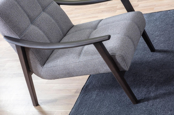 Designer Poltrona grigia Sala da soggiorno Seduta in legno di lusso Nuova