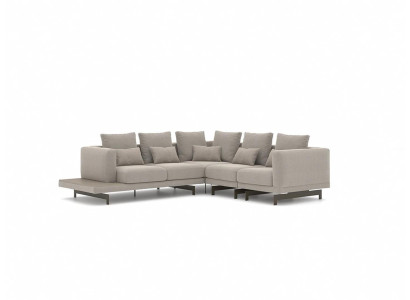 Soggiorno Designer Tessuto Imbottito angolare Arredamento Divano a L-Forma  Salotto design in tessuto imbottito angolare Mobile divano a L-Sform.