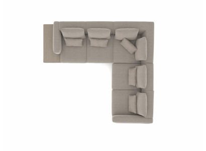 Soggiorno Designer Tessuto Imbottito angolare Arredamento Divano a L-Forma  Salotto design in tessuto imbottito angolare Mobile divano a L-Sform.