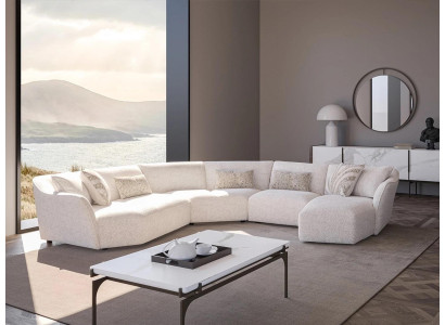 Soggiorno di lusso divano ad angolo a U Set salotto Tavolino Nuovi mobili