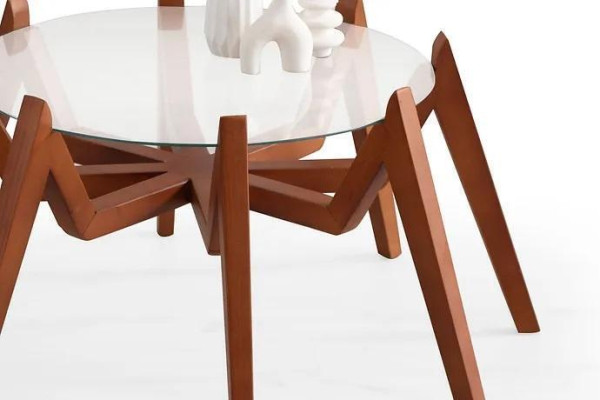 Tavolino da salotto in stile moderno con mobili per soggiorno di alta qualità in vetro e legno. Tavolino da salotto in stile moderno con mobili per soggiorno di alta qualità in vetro e legno.