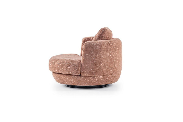 Sedia moderna arancione da salotto, design decorativo di lusso in tessuto.