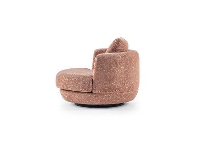 Sedia moderna arancione da salotto, design decorativo di lusso in tessuto.