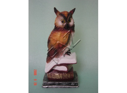 Design Gufo Figura Statua Scultura Figure Sculture Decorazione Decorazione C393 Nuovo
