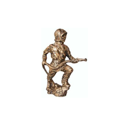 Scultura pompiere vigile del fuoco stile antico, figura arte moderna, 25 cm.