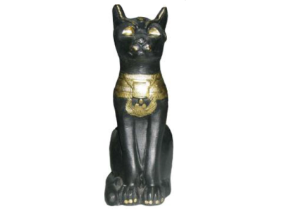 Figura gatto egiziano Bastet statue figure decorazione plastica 18cm Egitto