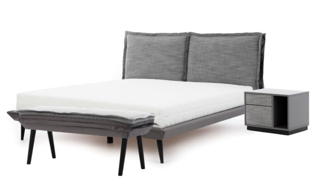 Letto Grigio Bel Design Moderno Lusso Letti Camera da Letto Mobili Eleganti