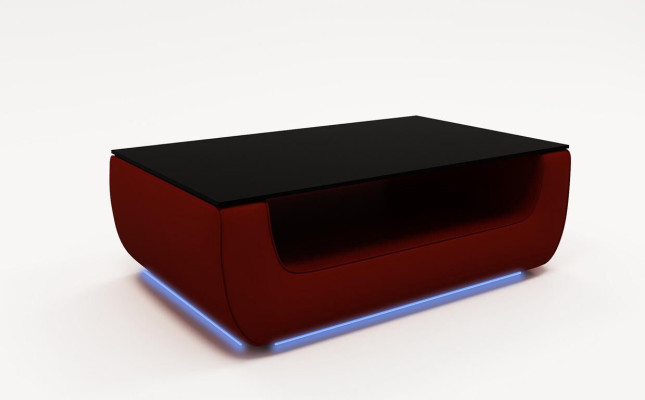 Tavolo in vetro Design Tavoli Moderni Divano da Salotto in Pelle Soggiorno Tavolino