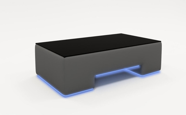 Pelle design caffè imbottito divano tavolo salotto tavoli in vetro