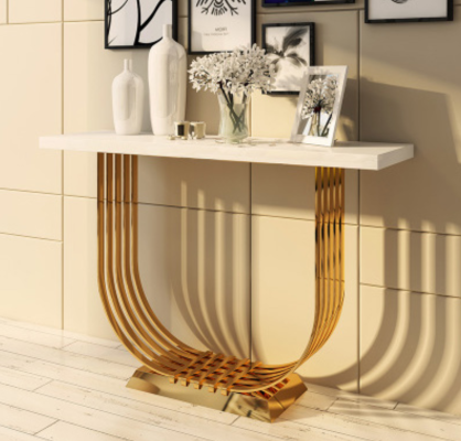 Tavolo console in metallo e legno console tavolo console credenza