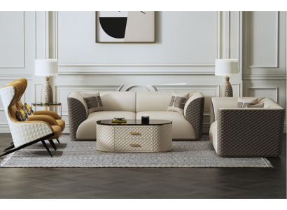 Garnitura divano 3 posti + 2 posti, tavolino, tavolino da salotto, divano da soggiorno, divano 3 pezzi