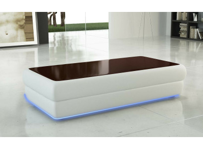 Tavolino da salotto classico in pelle per mobile da soggiorno.