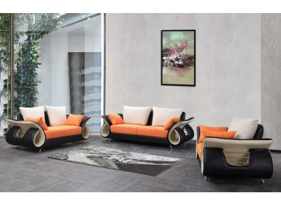 Moderni divani imbottiti completi per il soggiorno.