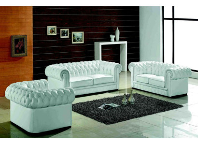 Chesterfield Set di divani classici da soggiorno, divano componibile con divano in velluto