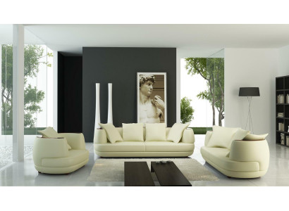 Set di divani di design di lusso Classica poltrona in pelle Set divano