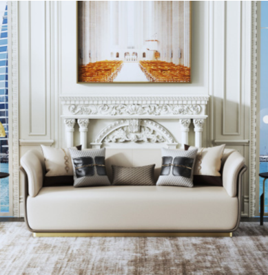 Moderno set di divani 3+2 posti in pelle, gruppo di sedute, 2 pezzi.