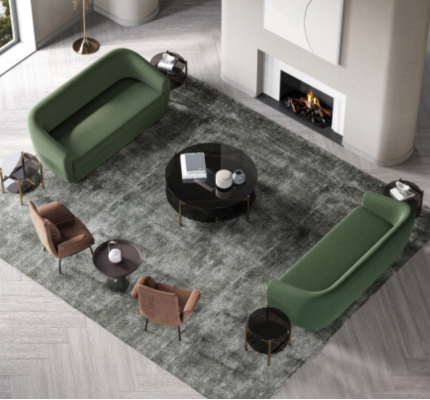 Divano 3 posti + 3 posti Set di divani verdi in pelle divani divani imbottiti