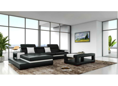 XXL divano in pelle ad angolo design grande divano imbottito set seduta angolare