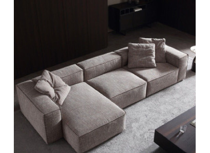 Design Imbottitura Tessuto Moderno Elegante Design Tessuto Divano a L L-Forma