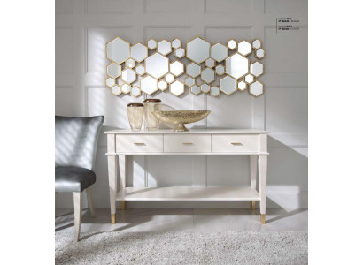 Tavolo da consolle Tavolo da toeletta Console Tavolo di lusso in legno Camera da letto Bianco Moderno