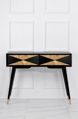 Tavolo da console in legno moderno di lusso in oro design