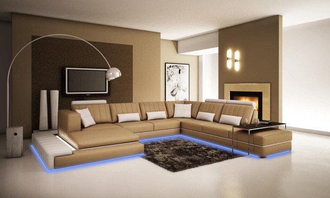 XXL soggiorno angolare design angoli imbottiti divano in pelle set di divani